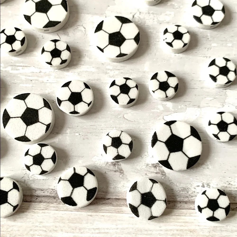 Fun Foam Soccer Ball Craft Supplies Pieces (50 pc) Sports Beads Scrapbooks